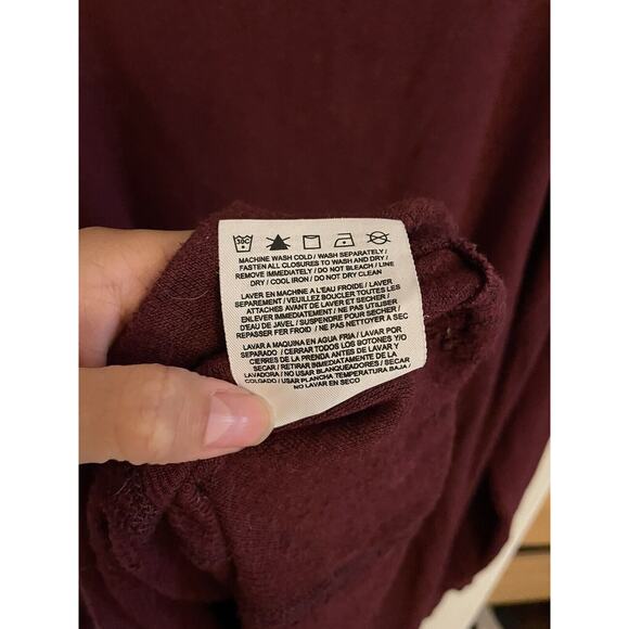 Surf Side Supply Sweater Mens 2XL Crew Neck Knit Burgundy Relaxed Fit Stretch - Picture 7 of 7